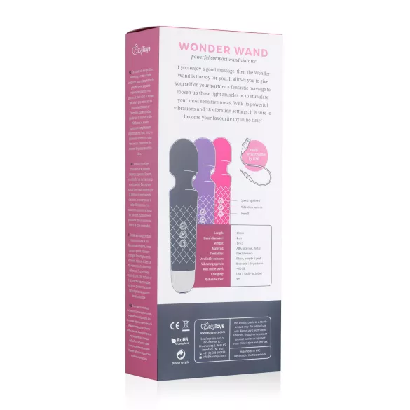 EasyToys - vibrador massageador mini recarregável - preto