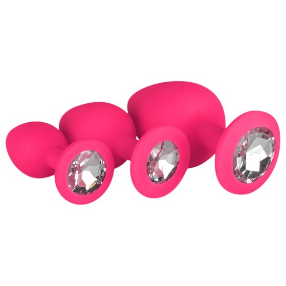 Easytoys Diamond - Conjunto de Plug Anal (Rosa)