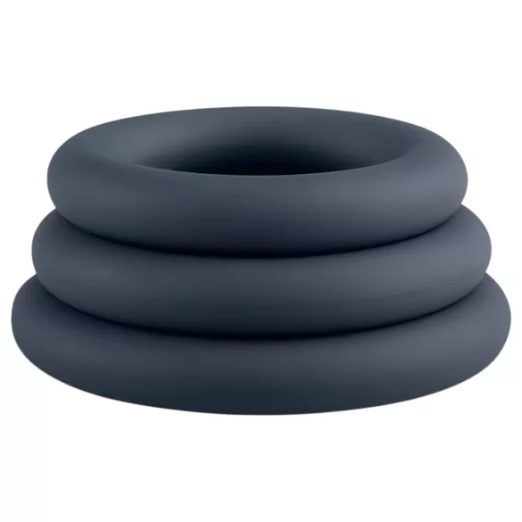 Boners - anel peniano kit - 3 peças - silicone cinza