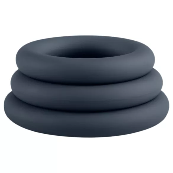 Boners - anel peniano kit - 3 peças - silicone cinza