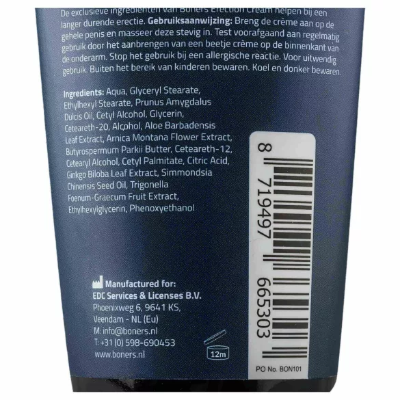 Boners - creme estimulante para ereção masculina - 100ml