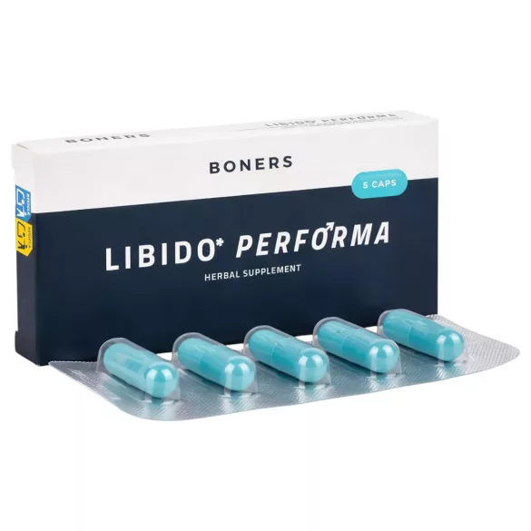 Boners Libido Performa - suplemento alimentar em cápsulas para homens (5 unid.)