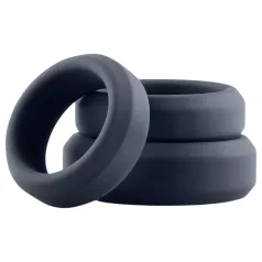 Boners - anel peniano silicone - kit com 3 unidades - cinza
