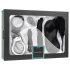 LoveBoxxx Eu Amo Diamantes - Conjunto de Bondage 6 Peças - Preto e Prata