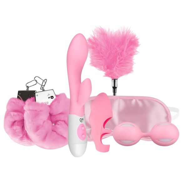 LoveBoxxx Amo Pink - Conjunto de Bondage com Vibrador (6 peças) - Rosa