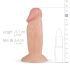 Real Fantasy Archi - dildo realista - 11,5cm (cor natural)