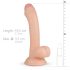 Real Fantasy Vince - Dildo com Textura - 19,5cm (pele natural)