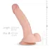 Real Fantasy Derek - dildo realístico com escroto - 22cm - cor natural