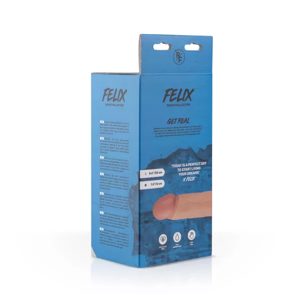 Real Fantasy Felix - dildo realístico com escroto - 22cm - cor natural