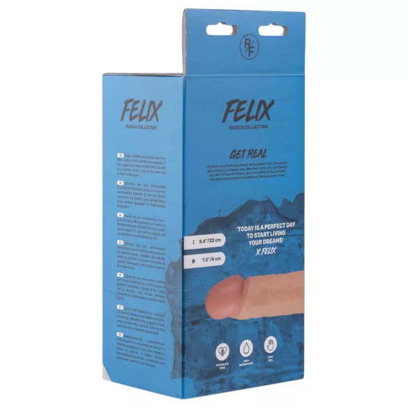 Real Fantasy Felix - dildo realístico com escroto - 22cm - cor natural