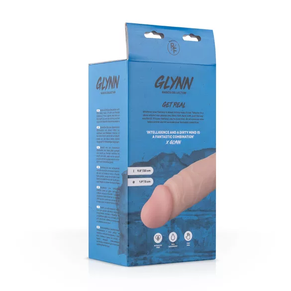 Real Fantasy Glynn - dildo realista com testículos - 25cm - cor natural
