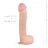 Real Fantasy Lexon - dildo realístico com escroto - 33cm - cor natural