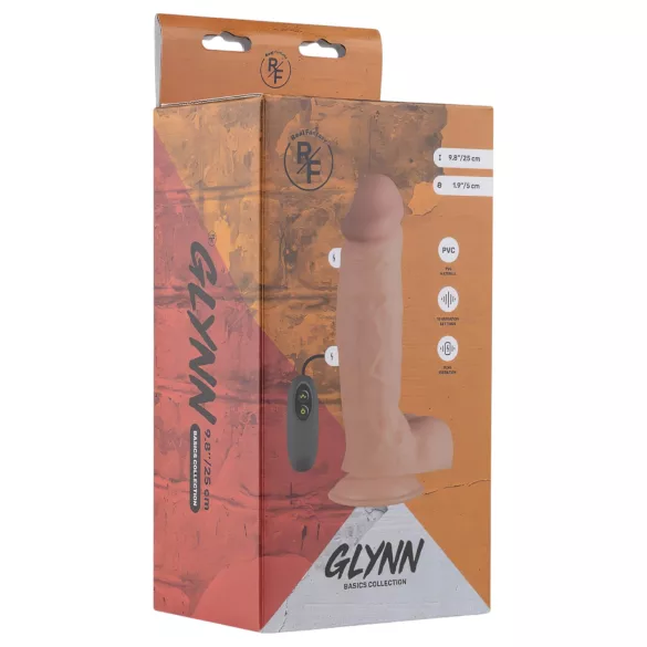 Real Fantasy Glynn - vibrador realístico recarregável - 25cm - cor natural