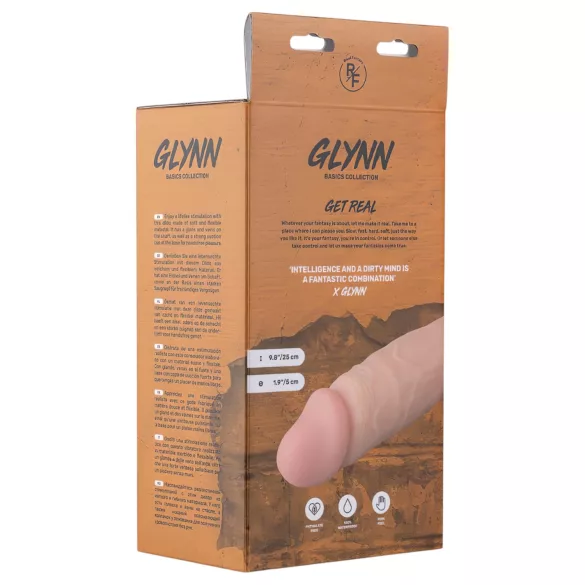 Real Fantasy Glynn - vibrador realístico recarregável - 25cm - cor natural