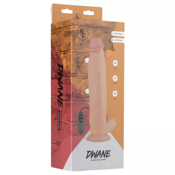 Real Fantasy Dwane - vibrador realístico recarregável - 31cm - cor natural