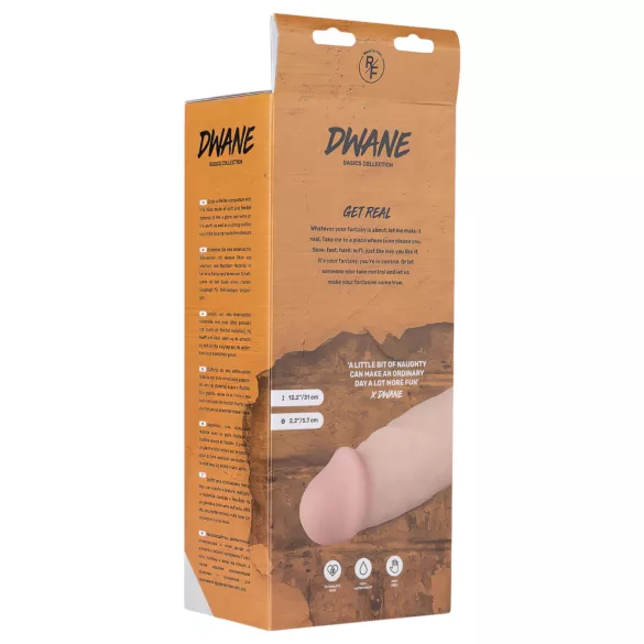 Real Fantasy Dwane - vibrador realístico recarregável - 31cm - cor natural