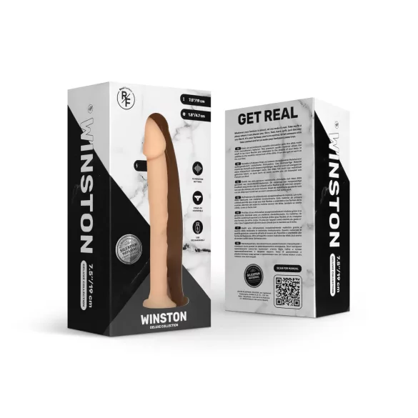 Real Fantasy Winston - vibrador com ventosa - 19cm - cor natural