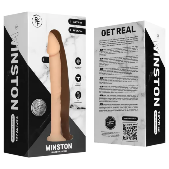 Real Fantasy Winston - vibrador com ventosa - 19cm - cor natural