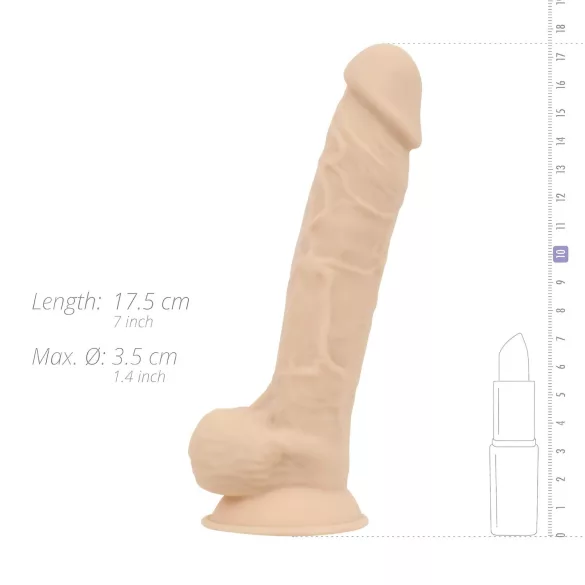 Real Fantasy Percy - dildo realístico - 18cm - cor natural