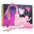 Baú do Prazer Secreto - Conjunto Avançado BDSM - 14 Peças (Rosa)