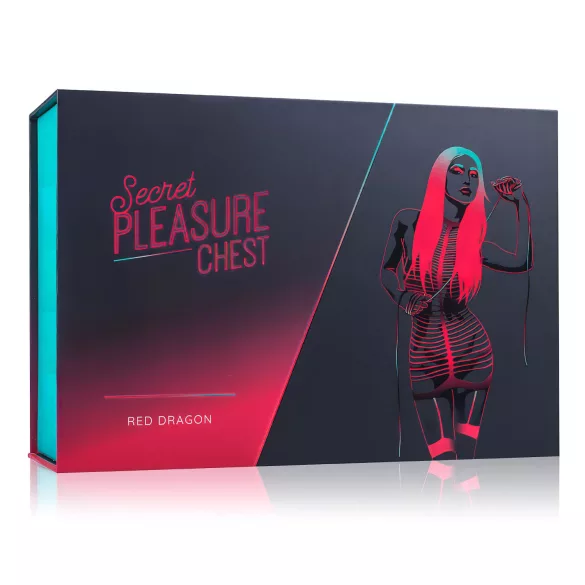 Secret Pleasure Chest - kit BDSM avançado - 10 peças - vermelho