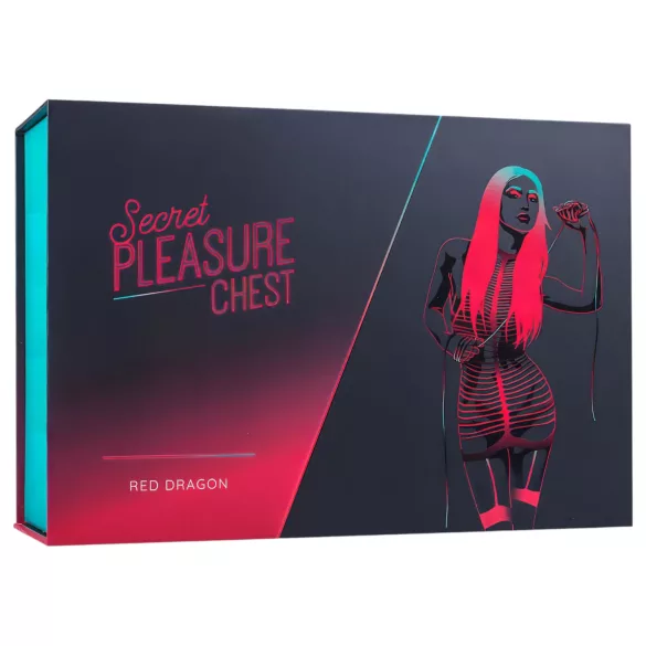 Secret Pleasure Chest - kit de BDSM avançado - 10 peças (vermelho)