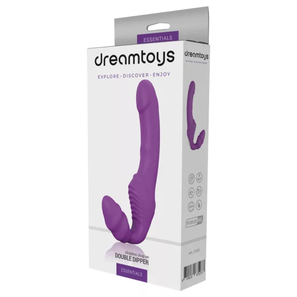 Dreamtoys Essentials - vibrador strapless com arnês (roxo)
