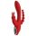 Revolução Vermelha Hera - Vibrador à Prova d'Água com 3 Pontas (Vermelho)