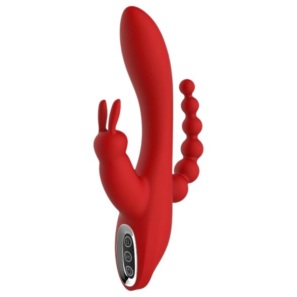 Revolução Vermelha Hera - Vibrador à Prova d'Água com 3 Pontas (Vermelho)