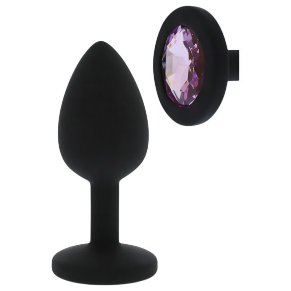 Favorito Sempre - Plug Anal Preto com Pedra Roxa