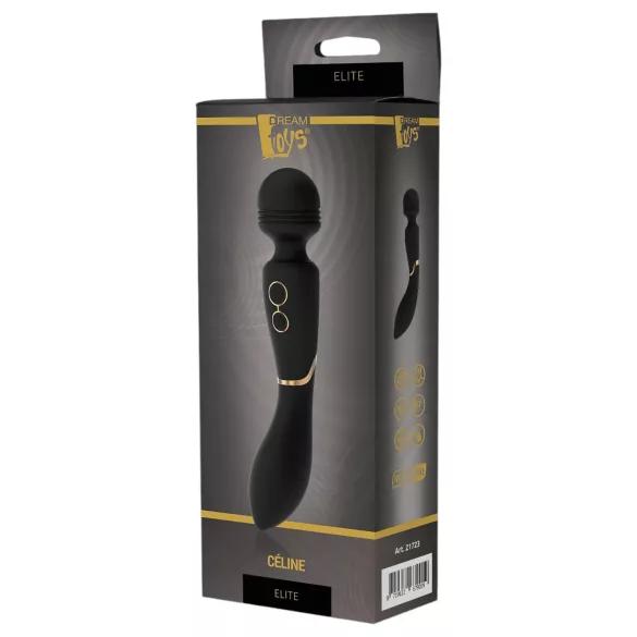 Elite Celine - vibrador ponto G e massageador à prova d'água - preto