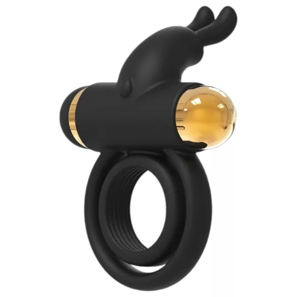 Elite Joel - anel peniano e testicular vibratório recarregável - silicone preto