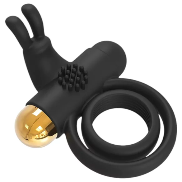 Elite Joel - anel peniano e testicular vibratório recarregável - silicone preto