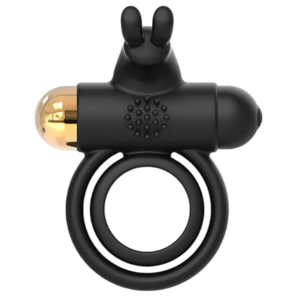 Elite Joel - anel peniano e testicular vibratório recarregável - silicone preto