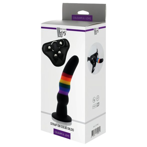 Colorful Love - vibrador strap-on colorido