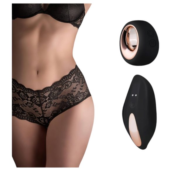 Pantyrebel - Calcinha vibratória com rádio, recarregável - preto (S-L)