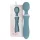 Bloom Orchid Wand - vibrador massageador recarregável - silicone turquesa