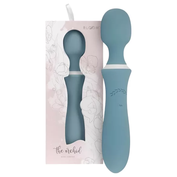 Bloom Orchid Wand - vibrador massageador recarregável - silicone turquesa