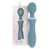 Bloom Orchid Wand - vibrador massageador recarregável - silicone turquesa