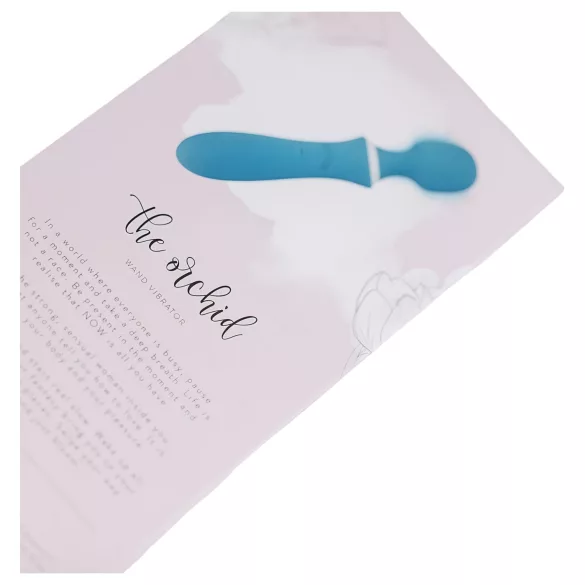 Bloom Orchid Wand - vibrador massageador recarregável - silicone turquesa