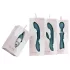 Bloom Orchid Wand - vibrador massageador recarregável - silicone turquesa
