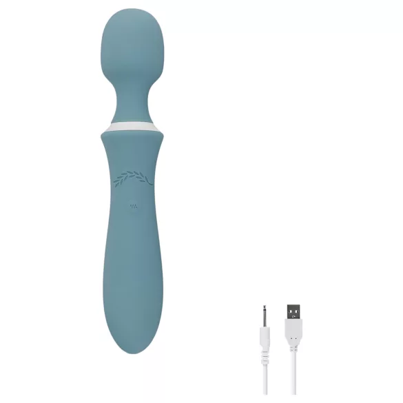 Bloom Orchid Wand - vibrador massageador recarregável - silicone turquesa