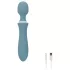 Bloom Orchid Wand - vibrador massageador recarregável - silicone turquesa