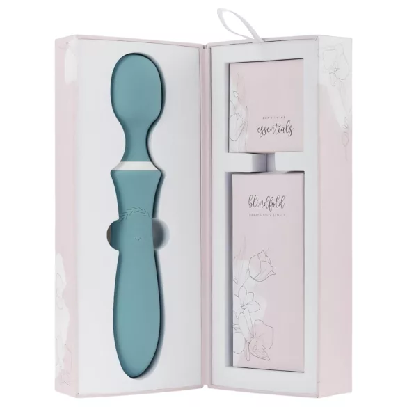 Bloom Orchid Wand - vibrador massageador recarregável - silicone turquesa