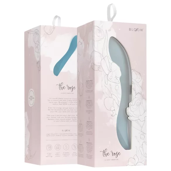 Bloom Rose - vibrador ponto G recarregável silicone turquesa