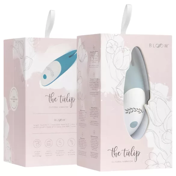 Bloom Tulip - vibrador clitóris recarregável - silicone - turquesa