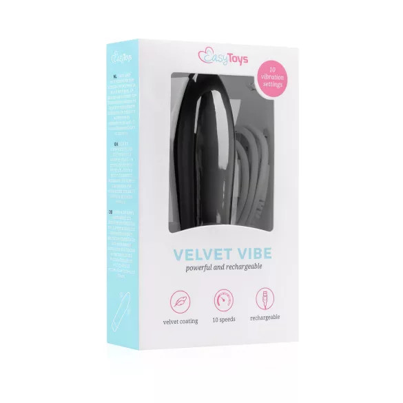 Easytoys - vibrador personal recarregável - silicone - preto