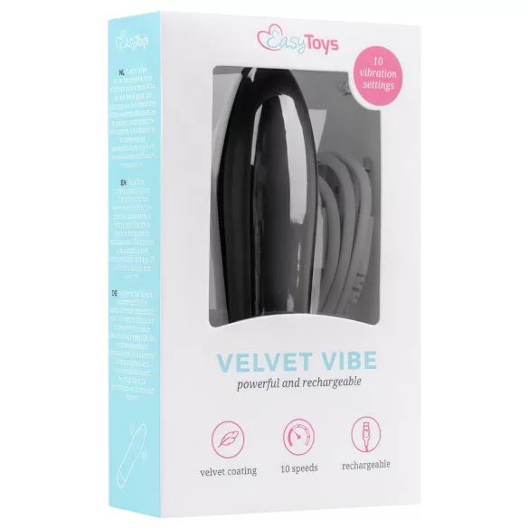 Easytoys - vibrador personal recarregável - silicone - preto