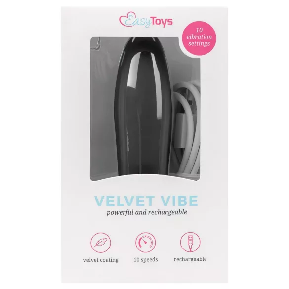 Easytoys - vibrador personal recarregável - silicone - preto