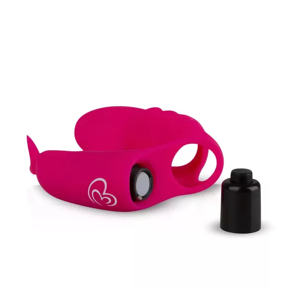 Easytoys Finger - vibrador de dedo 2 em 1 - silicone rosa